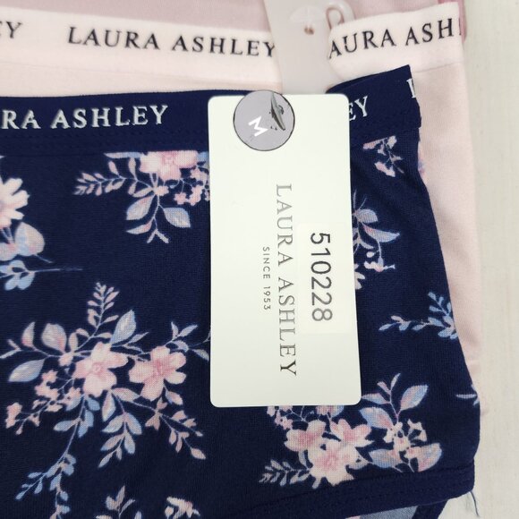 Laura Ashley Womens 6-Pack Super Soft Briefs Medium Floral Solid 1 Extra w/ Hole - Picture 6 of 16
